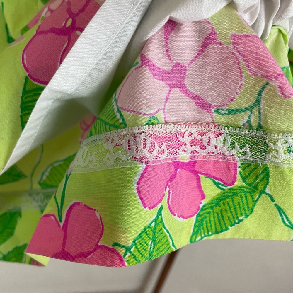 Vintage Lilly Pulitzer Pink & Green Cutout Shift Dress (Sz 0) - Picture 6 of 7